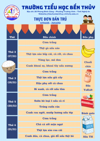 THỰC ĐON BÁN TRÚ TUẦN 11