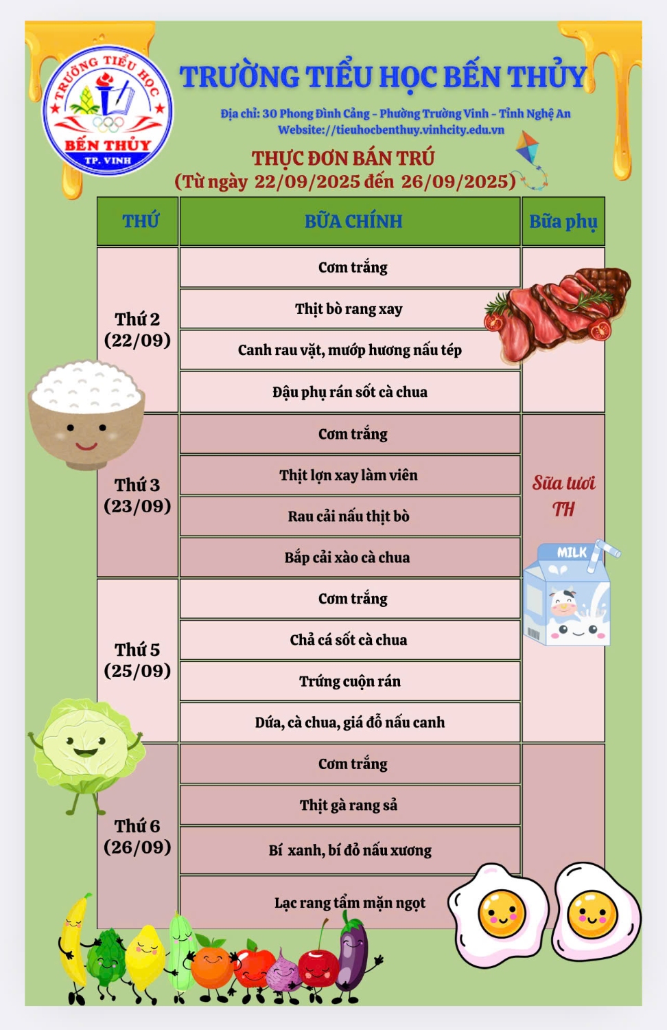 Thực đơn tuần 3